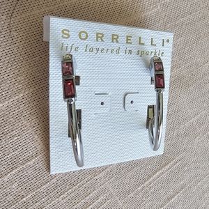 SORRELLI NWT Pink Pineapple hoops on palladium. Retail for $91.00